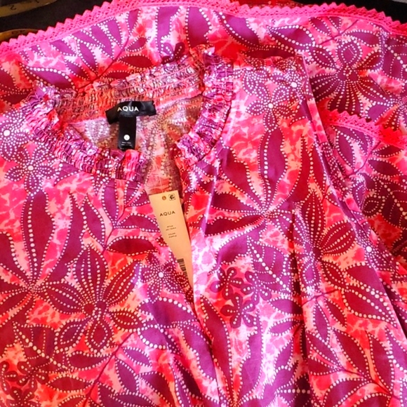 Aqua Brand PINK Floral Print Mini Sheathdress - Picture 12 of 12